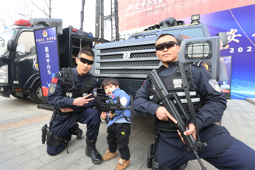 武漢警營開放日活動現場。武龔軒攝